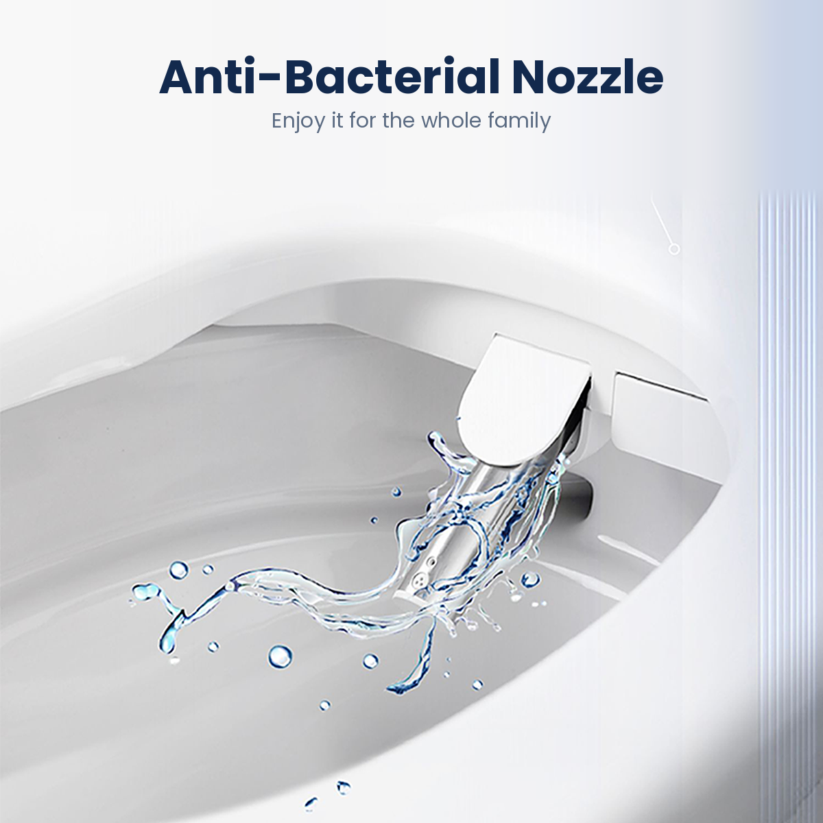 RAB-103 Smart Heated Bidet Toilet Seat – Warm Water Wash, Warm Air Dryer & Soft Close