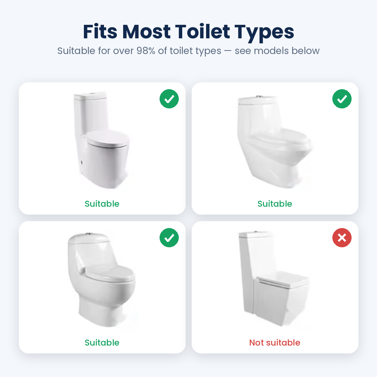 RAB-103 Smart Heated Bidet Toilet Seat – Warm Water Wash, Warm Air Dryer & Soft Close