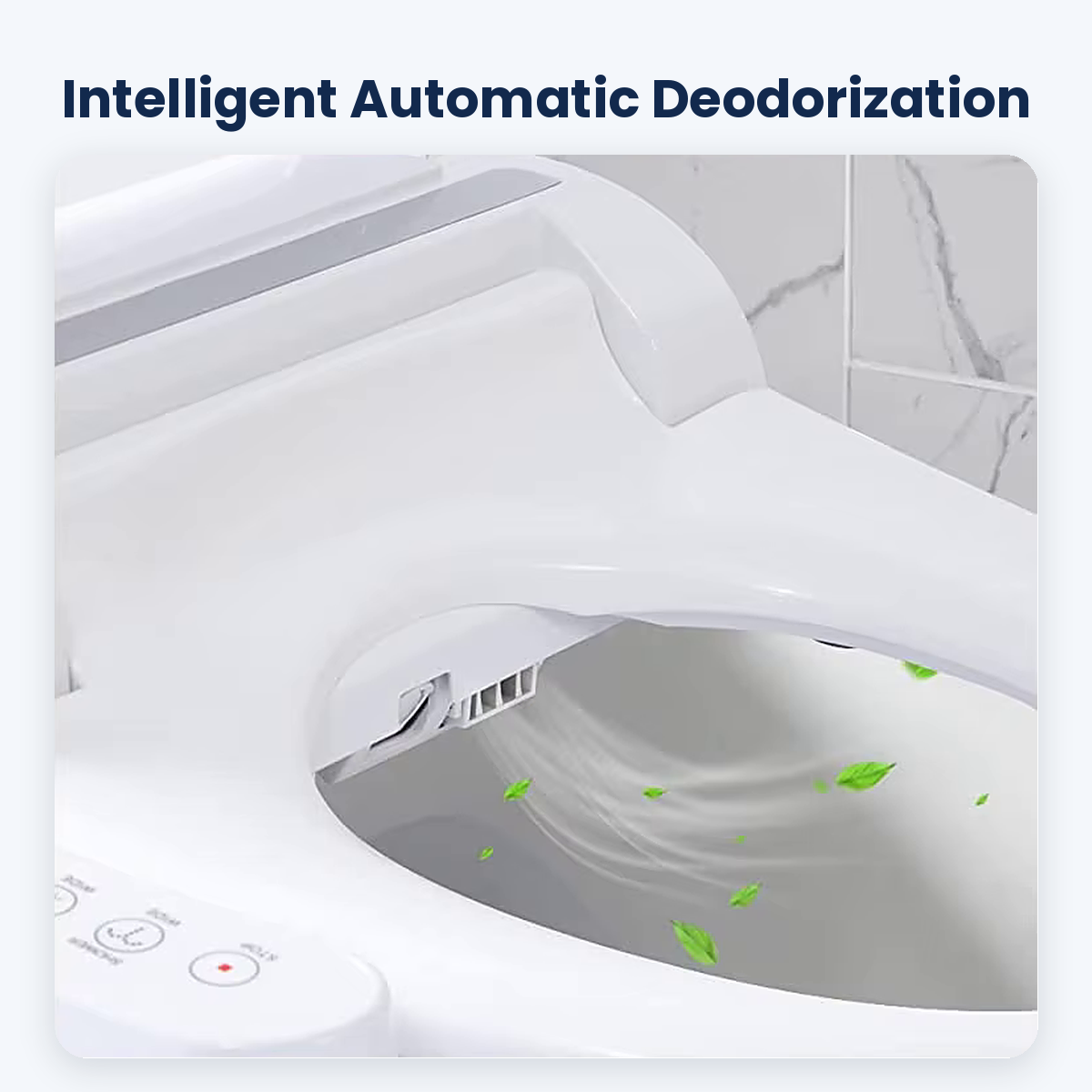 RAB-103 Smart Heated Bidet Toilet Seat – Warm Water Wash, Warm Air Dryer & Soft Close
