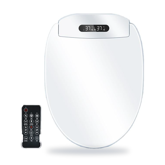 RAB-950 Smart Bidet Toilet Seat, Heated Seat, Warm Water Wash & Air Dryer, Remote, Slow-Close