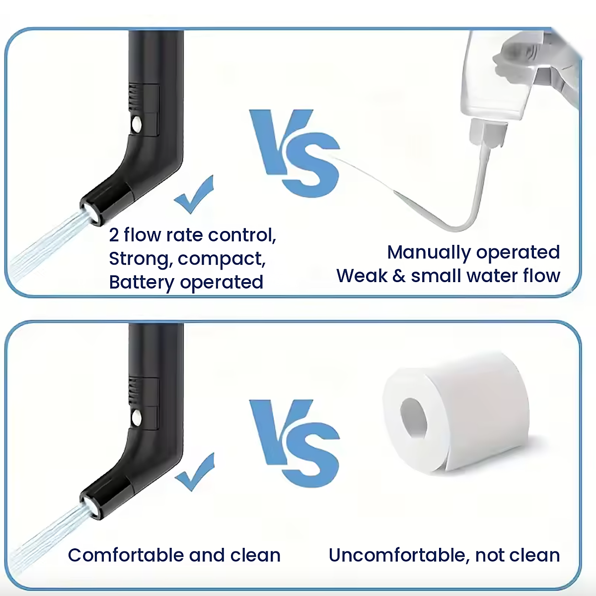 RAB-103P Portable Rechargeable Bidet Sprayer – USB Electric Handheld Shataf for Personal Hygiene, Travel & Camping