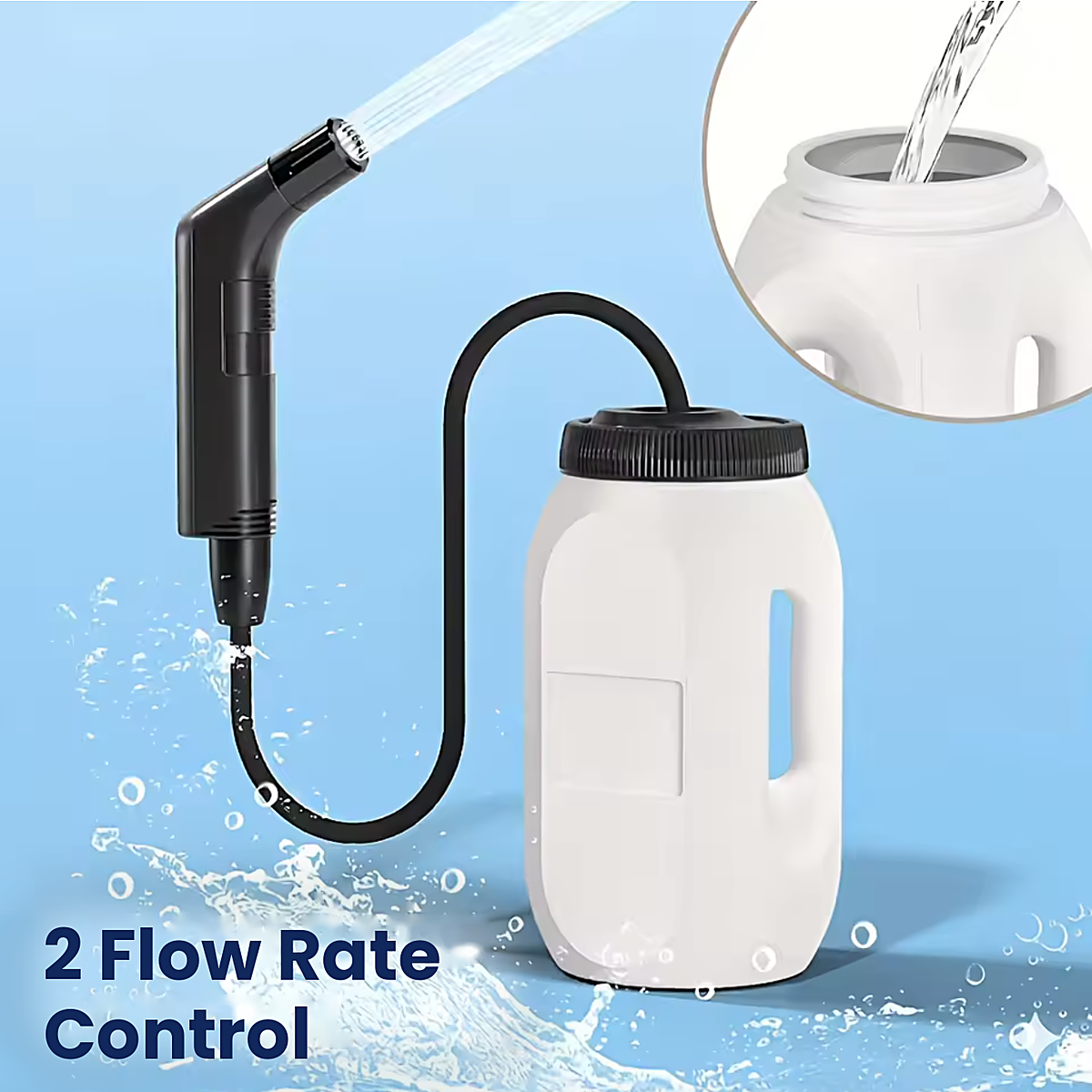 RAB-103P Portable Rechargeable Bidet Sprayer – USB Electric Handheld Shataf for Personal Hygiene, Travel & Camping