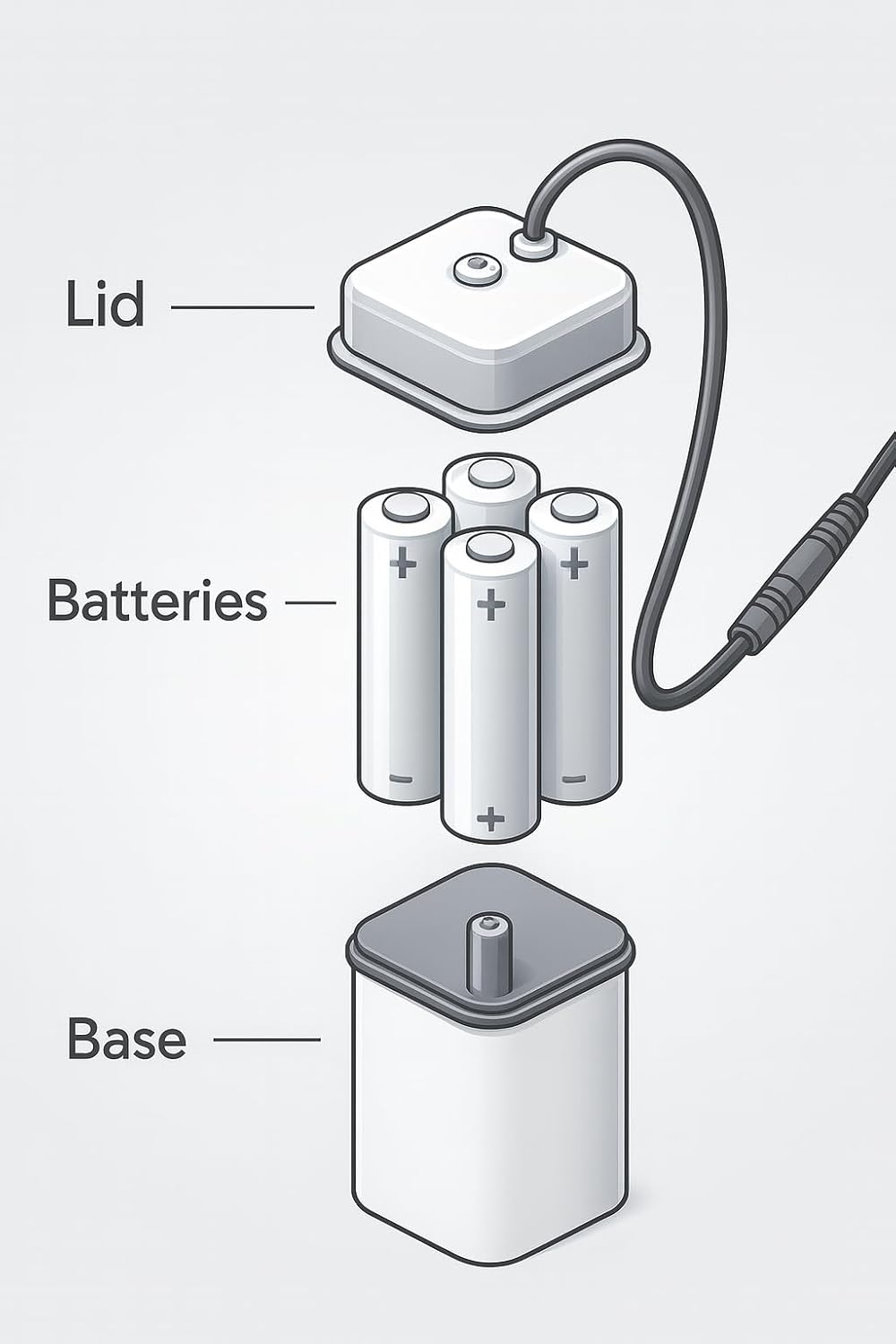 AS-BB3 Universal Battery Boxes for Sensor Automatic Taps & Faucets – 4X AA (6V) – Jack Connector Option
