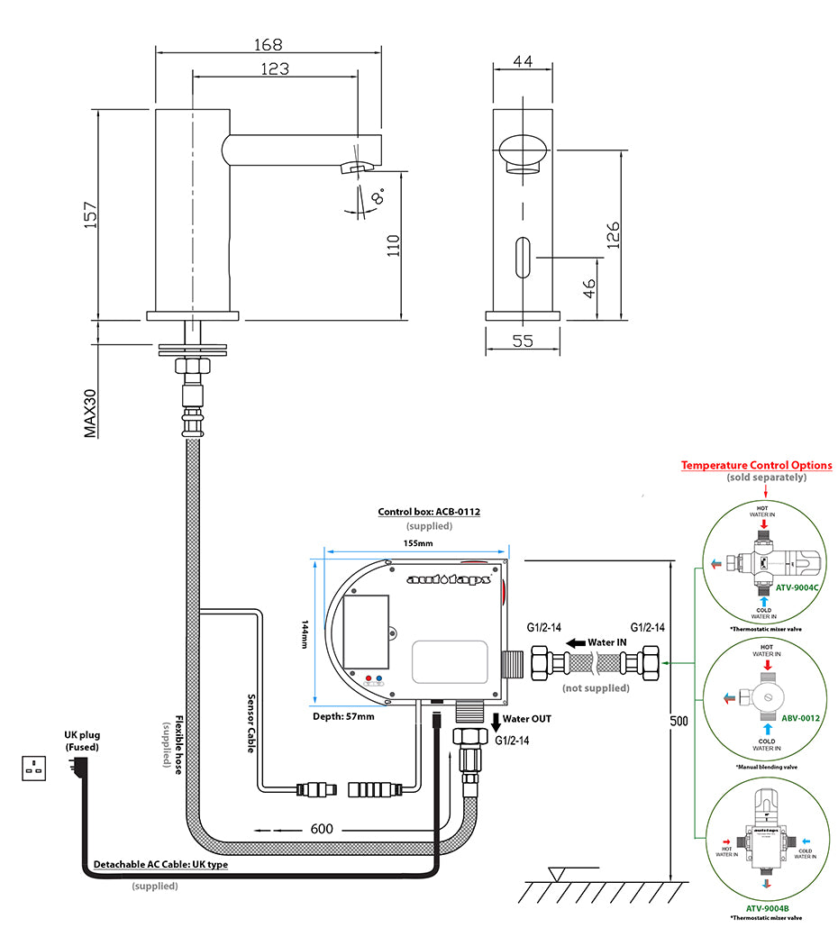 ATS-0043 Pillar Automatic Sensor Tap