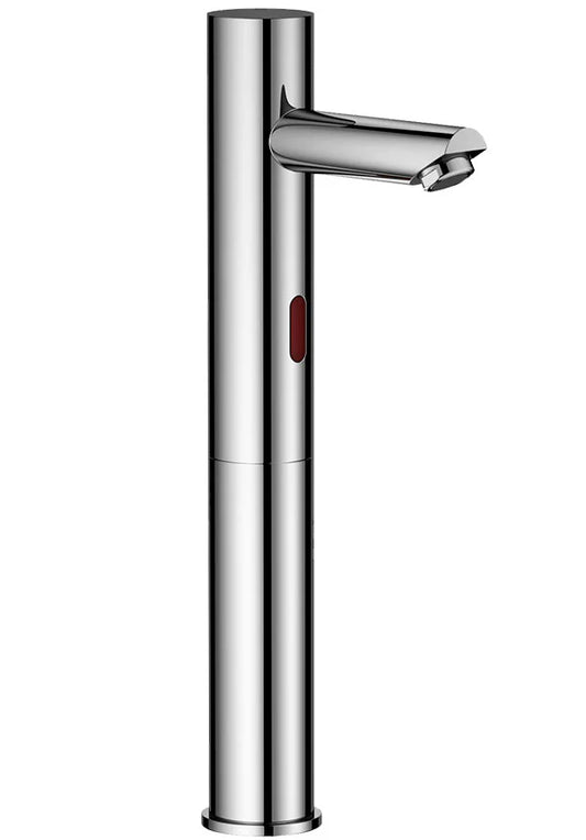 AST-P2T Tall Automatic Sensor Tap – Extended Pillar Touchless Bathroom Faucet with Built-In Solenoid Valve, Chrome Finish, Battery & Mains Powered