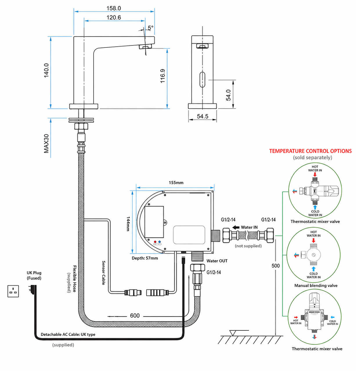 ATS-0042 Flat Top Automatic Sensor Tap
