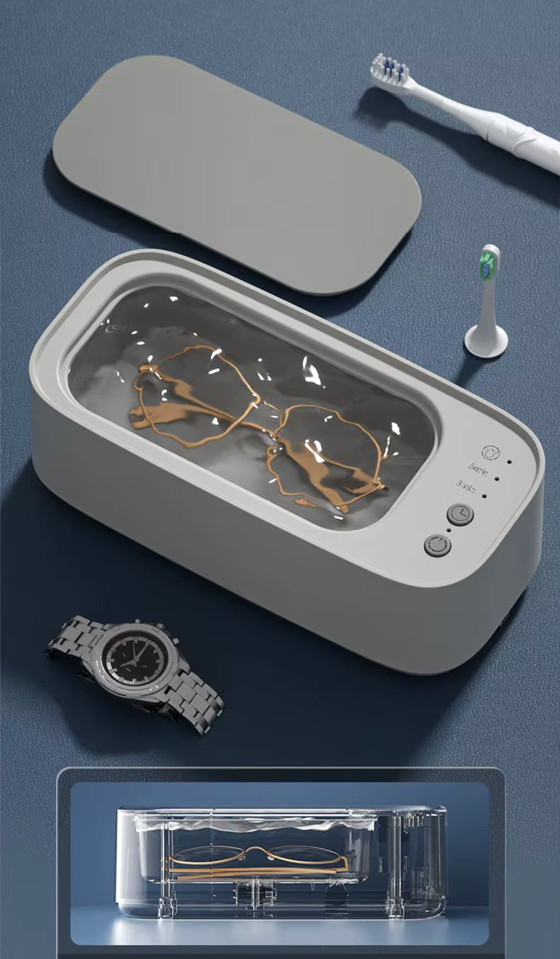AS-UC1 Compact Ultrasonic Cleaner - USB Powered, 45kHz, Eco-Friendly Jewellery & Glasses Cleaner