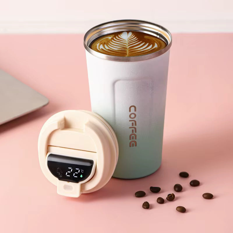 ASTM-510 Smart Temperature Display Insulated Travel Mug – 510ml Stainless Steel Vacuum Tumbler