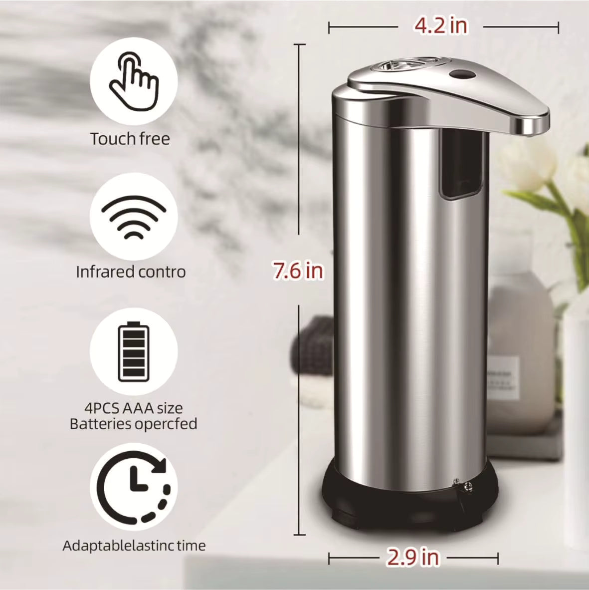 AS-CD1001 Touchless Countertop Soap Dispenser