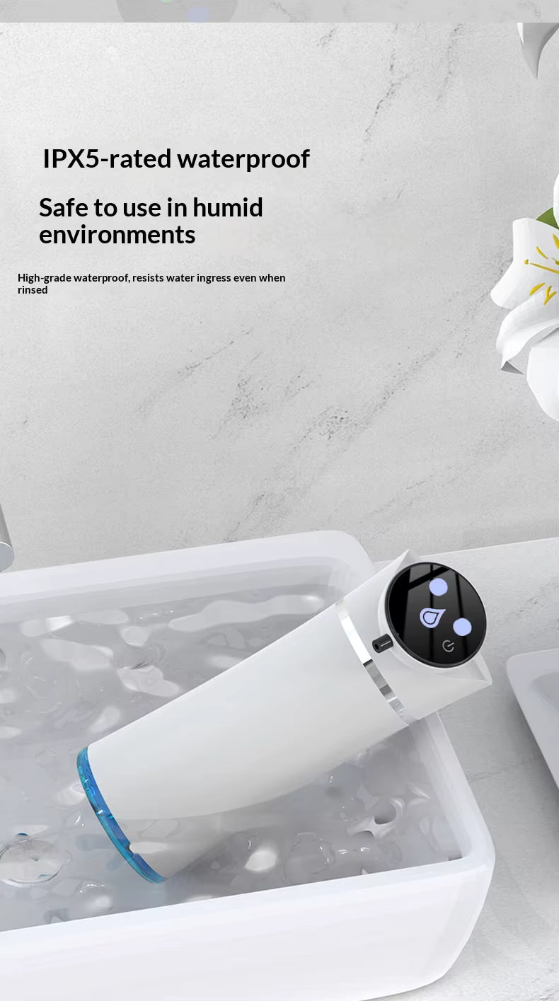 ASD-420 Automatic Soap Dispenser with LED Display – 420ml Touch-Free Foam & Liquid Hand Wash Dispenser
