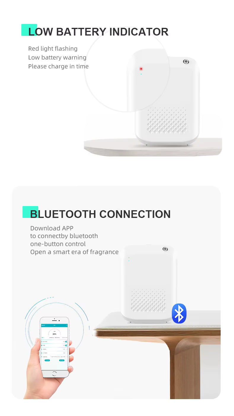 AFD1-BT 150ml Bluetooth Smart Fragrance Diffuser Battery Operated Commercial Aroma Diffuser