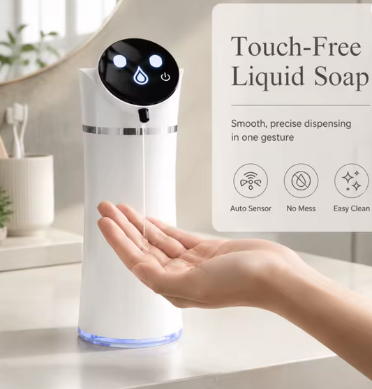 ASD-420 Automatic Soap Dispenser with LED Display – 420ml Touch-Free Foam & Liquid Hand Wash Dispenser