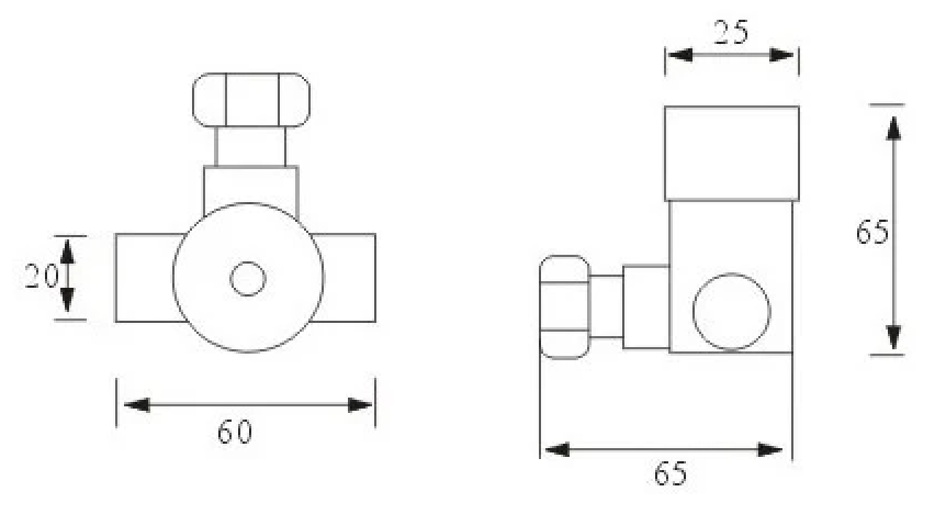 ABV1-12F Manual Blending Valve 1/2" – Hot & Cold Water Mixer Valve for Automatic Sensor Taps – Temperature Control Knob, Male Inlet/Female Outlet