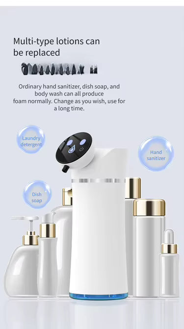 ASD-420 Automatic Soap Dispenser with LED Display – 420ml Touch-Free Foam & Liquid Hand Wash Dispenser