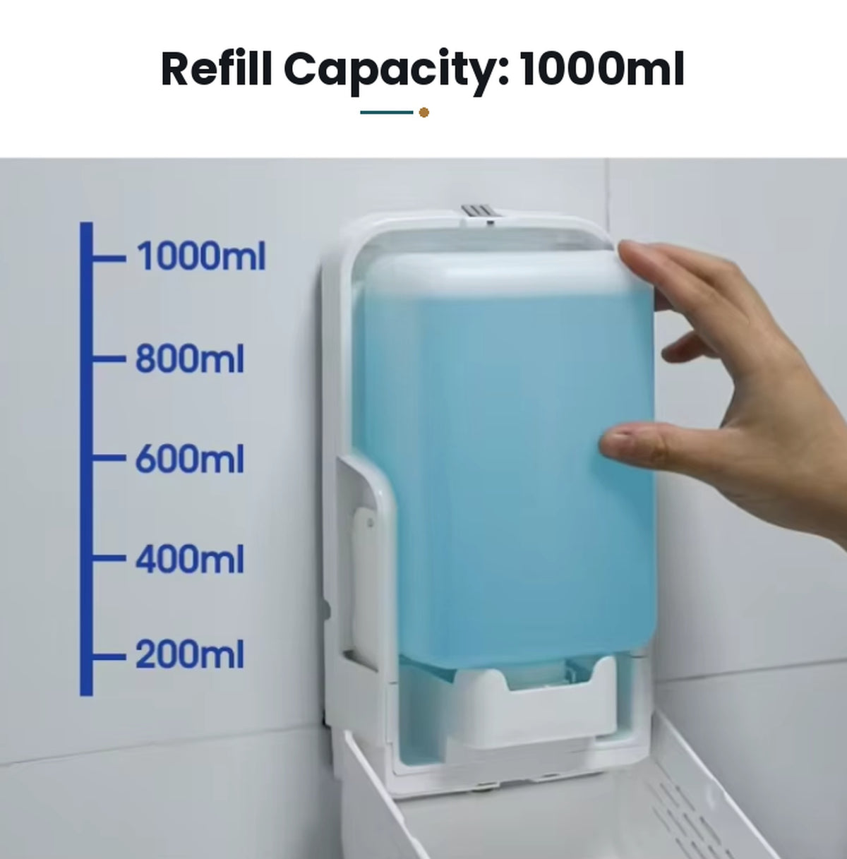 ASD2 1000ml Wall Mounted Urinal Sanitiser Dispenser