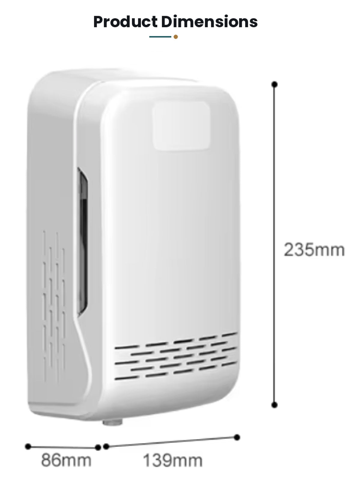 ASD2 1000ml Wall Mounted Urinal Sanitiser Dispenser